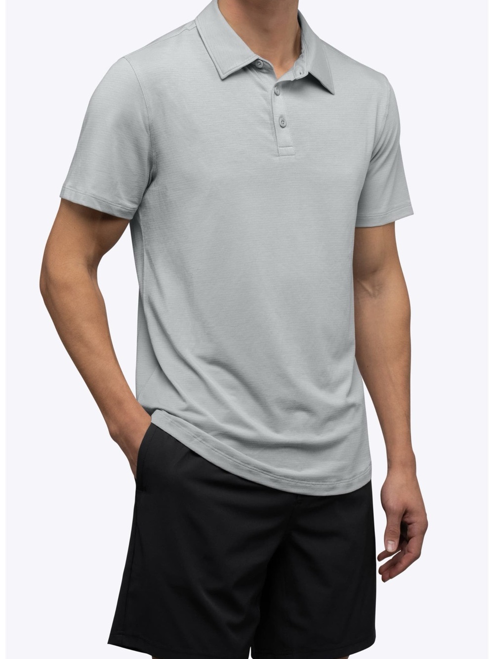 Cuts Clothing Men's Light Gray Polo - Short Sleeve Performance Shirt